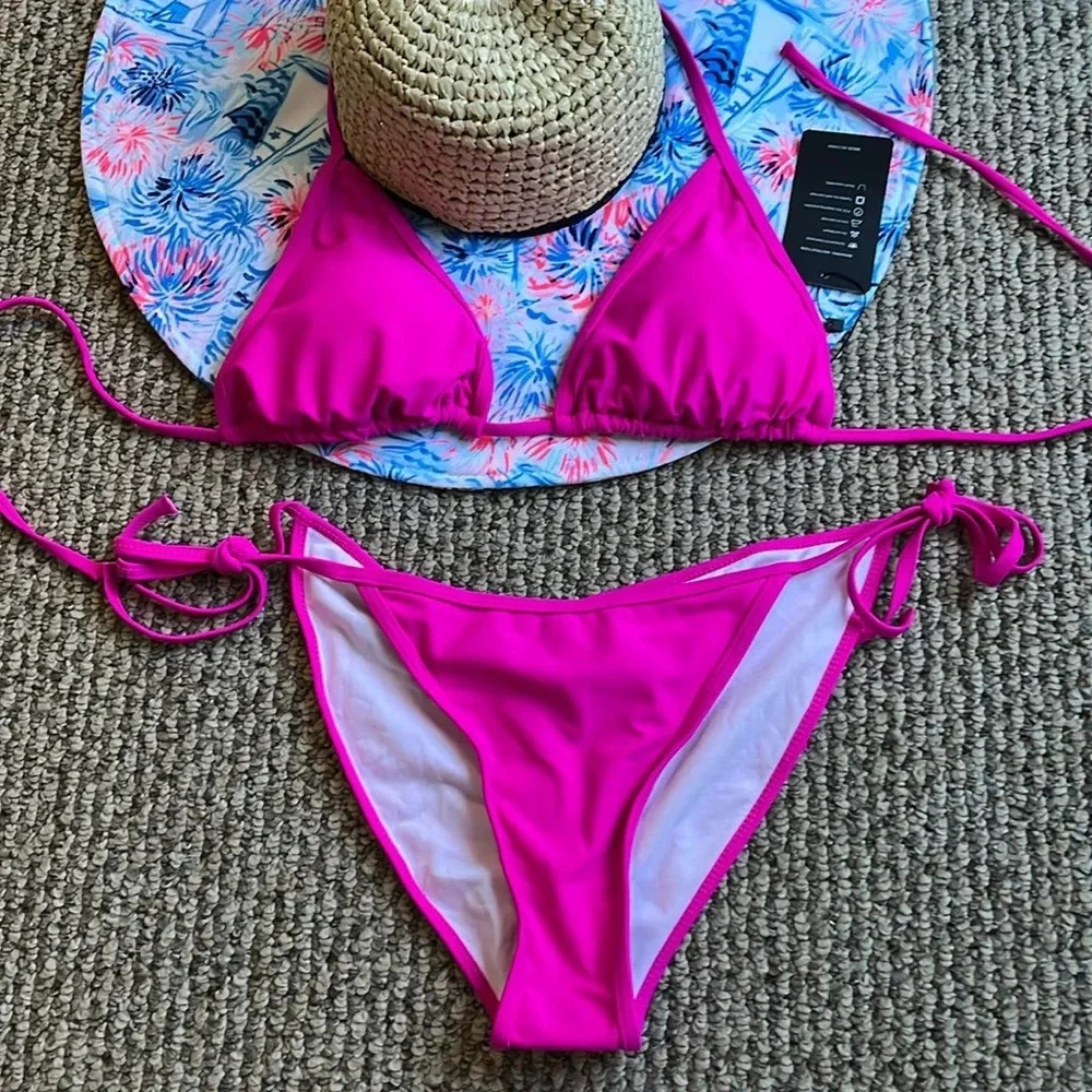 Hot pink bikini
